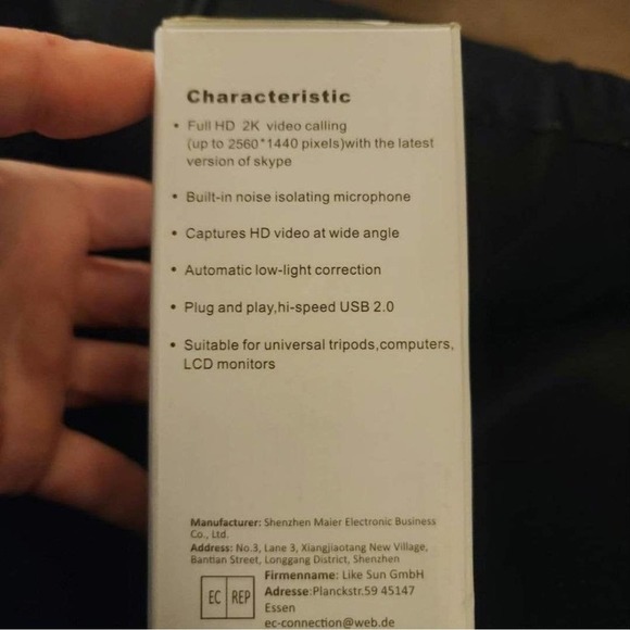 2K Webcam with Microphone, AMUFER USB Camera with Ring Light Streaming Web Camer - Picture 2 of 4